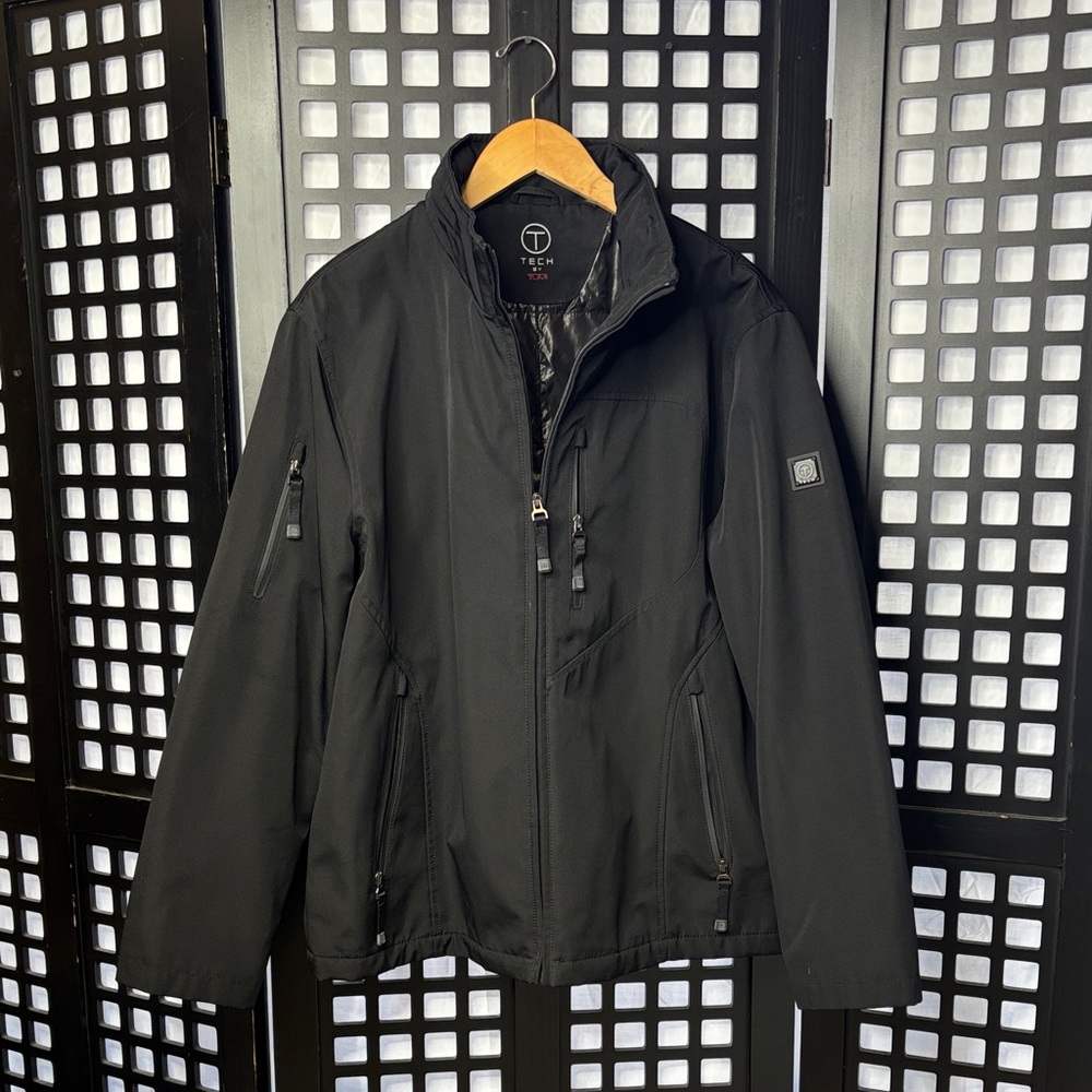 Tumi Tech Performance Jacket Men’s Black Full Zip… - image 1
